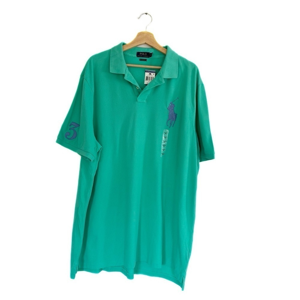 Polo Ralph Lauren Men’s Big & Tall XXL Custom Fit Big Pony Short Slv Polo Shirt